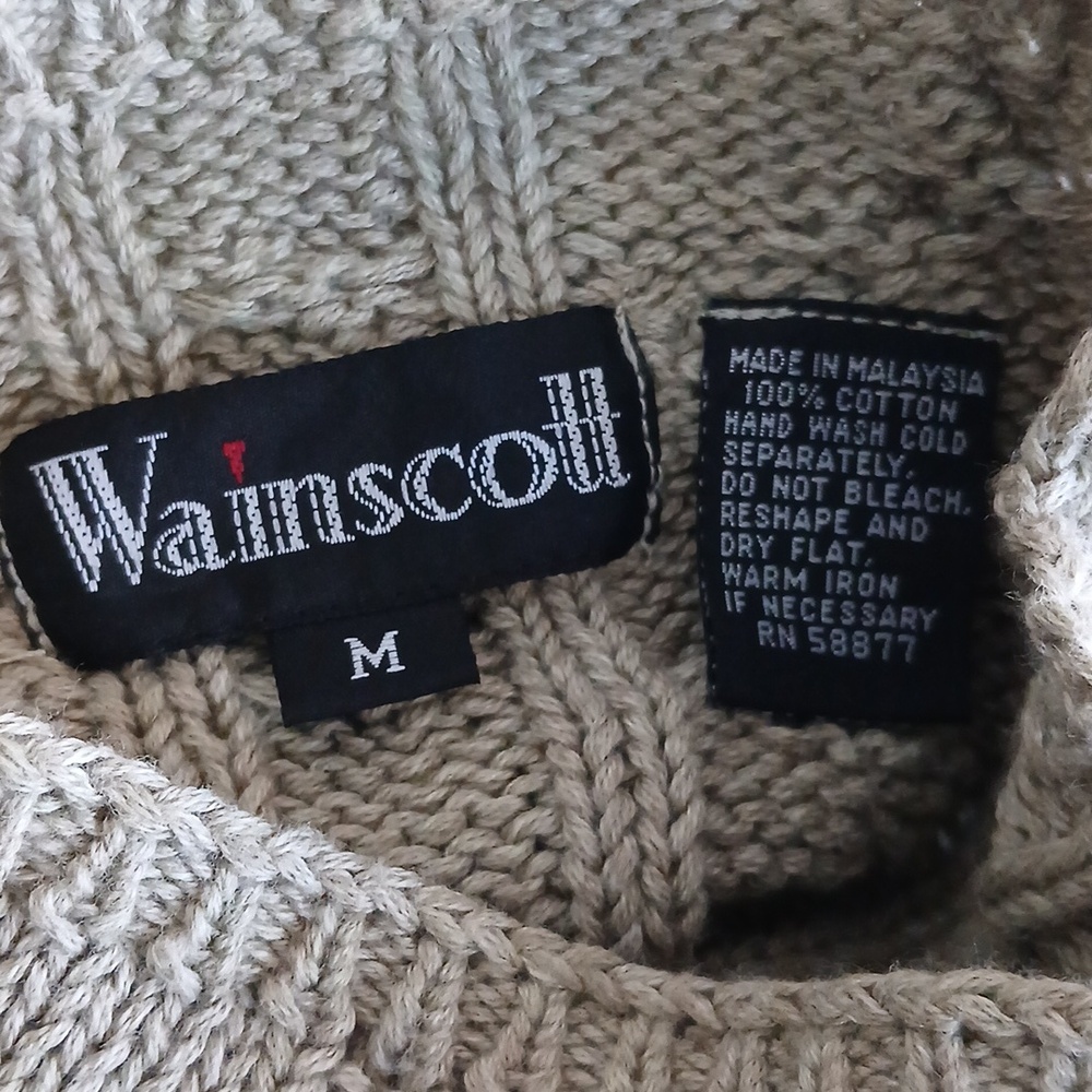 RARE NEW WITH TAGS VINTAGE Ladies Medium Wainscott Mock Neck Sweater Sage Green - Picture 5 of 8